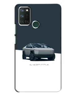 Чехол для Realme 7i с картинкой «Серебристый Cybertruck Tesla»