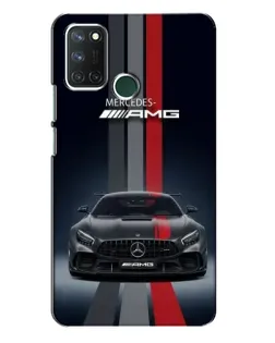 Чехол для Realme 7i с картинкой «Mercedes — белый карбон» Чехол для Realme 7i с картинкой «Mercedes — белый карбон»