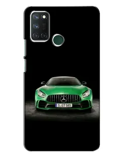 Чехол для Realme 7i с картинкой «Mercedes — неоновый лого»
