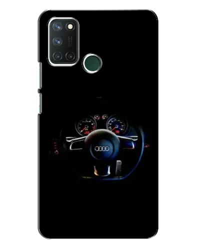 Чехол для Realme 7i с картинкой «Салон Audi — руль»