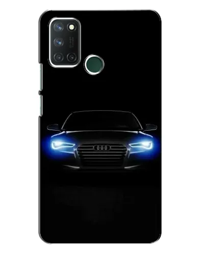 Чехол для Realme 7i с картинкой «Audi в неоне»