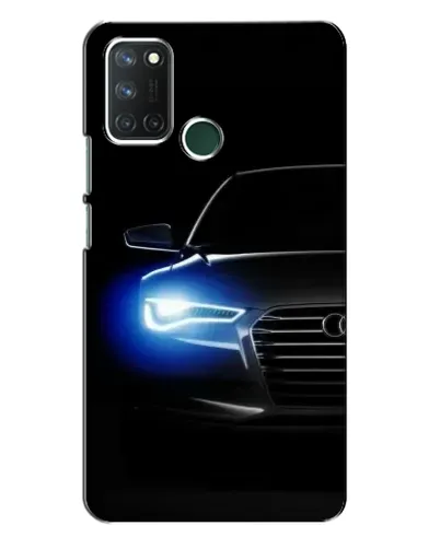 Чехол для Realme 7i с картинкой «Неоновый взгляд Audi»