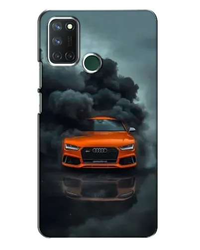 Чехол для Realme 7i с картинкой «Audi в облаках дыма»