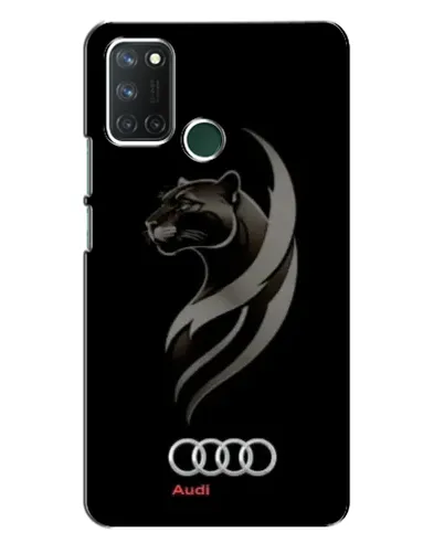 Чехол для Realme 7i с картинкой «Графика — пантера и Audi»
