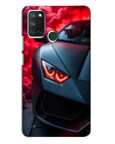 Чехол для Realme 7i с картинкой «Lamborghini красное сияние»