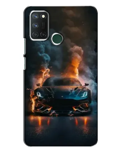 Чехол для Realme 7i с картинкой «Lamborghini дымная эстетика»