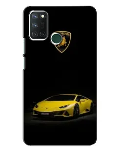 Чехол для Realme 7i с картинкой «Lamborghini желтый акцент»