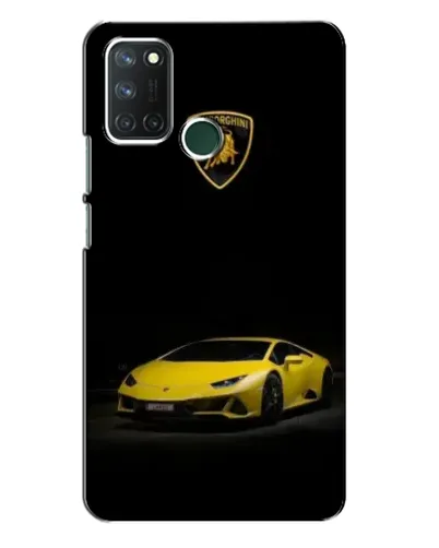 Чехол для Realme 7i с картинкой «Lamborghini желтый акцент»