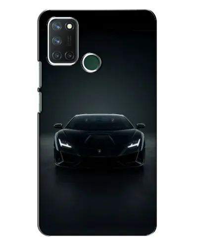 Чехол для Realme 7i с картинкой «Черный Lamborghini Aventador»