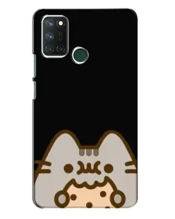 Чехол для Realme 7i с картинкой «Пушин на черном»
