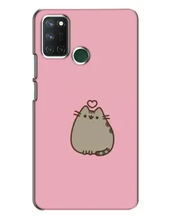 Чехол для Realme 7i с картинкой «Pusheen сердце»
