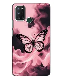Чехол для Realme 7i с картинкой «Бабочка в дыму»