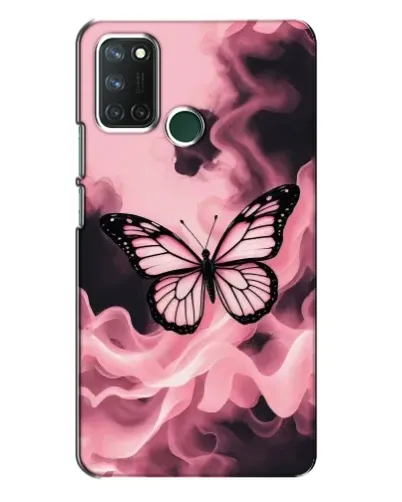 Чехол для Realme 7i с картинкой «Бабочка в дыму»