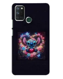 Чохол для Realme 7i з картинкою «Stitch у квітах»