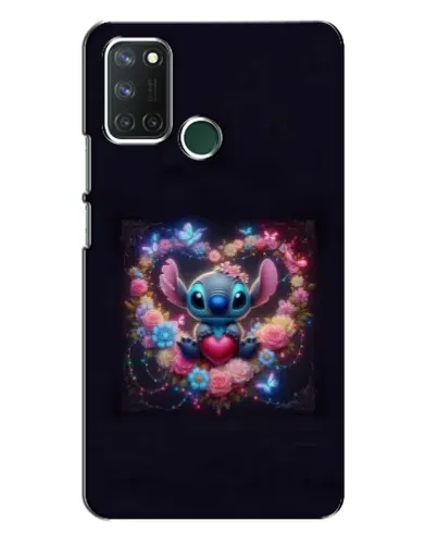Чехол для Realme 7i с картинкой «Stitch в цветах»