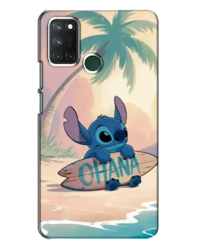 Чехол для Realme 7i с картинкой «Стич на серфе»