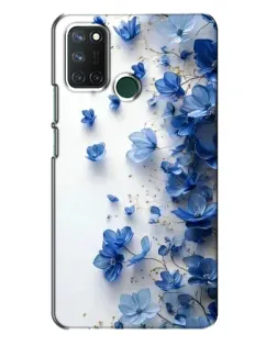 Чохол для Realme 7i з картинкою «Блакитний квітковий каскад»
