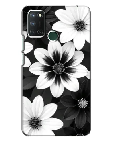 Чохол для Realme 7i з картинкою «Монохромні айстри»