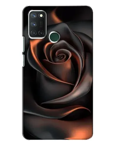 Чохол для Realme 7i з картинкою «Шовкова чорна троянда»