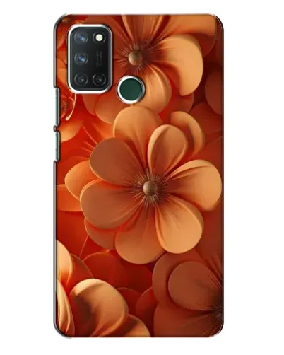 Чохол для Realme 7i з картинкою «Помаранчева макро квітка»