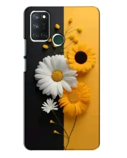 Чохол для Realme 7i з картинкою «Соняшник та ромашка»