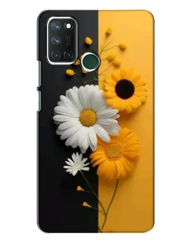Чохол для Realme 7i з картинкою «Соняшник та ромашка»