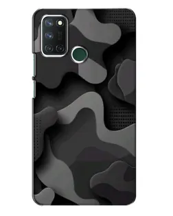 Чехол для Realme 7i с картинкой «Темный абстрактный камуфляж»