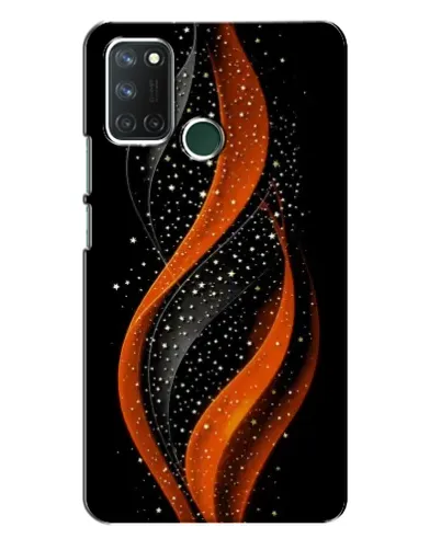 Чехол для Realme 7i с картинкой «Огненная звездная волна»