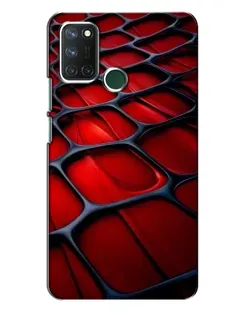 Чехол для Realme 7i с картинкой «Красная глянцевая сетка»