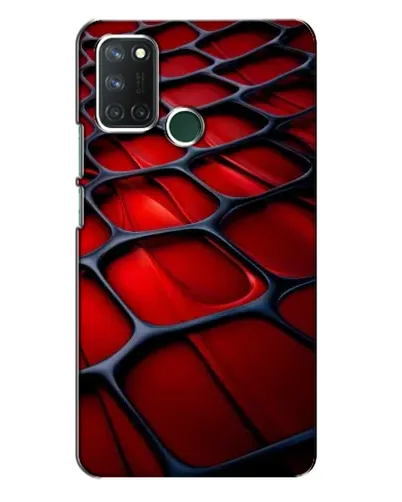 Чехол для Realme 7i с картинкой «Красная глянцевая сетка»