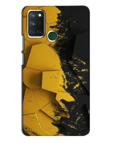 Чехол для Realme 7i с картинкой «Золотые осколки геометрии»