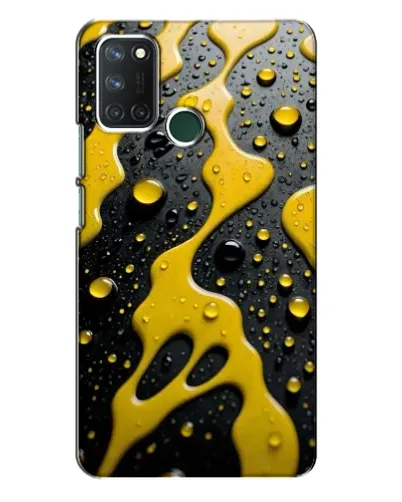 Чехол для Realme 7i с картинкой «Жидкое желтое золото»