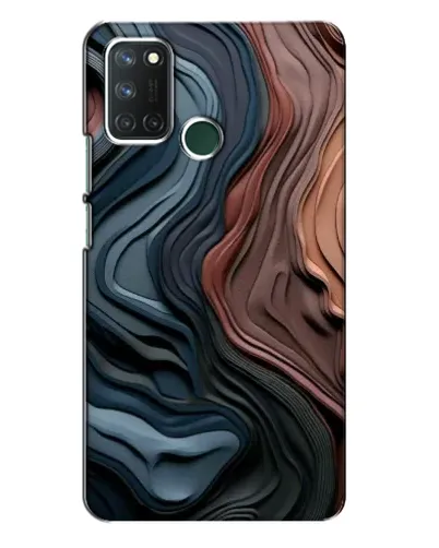 Чехол для Realme 7i с картинкой «Цветные волны каньона»