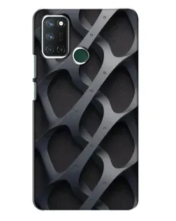 Чехол для Realme 7i с картинкой «Объемное серое плетение»