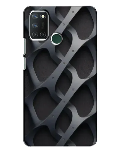 Чехол для Realme 7i с картинкой «Объемное серое плетение»