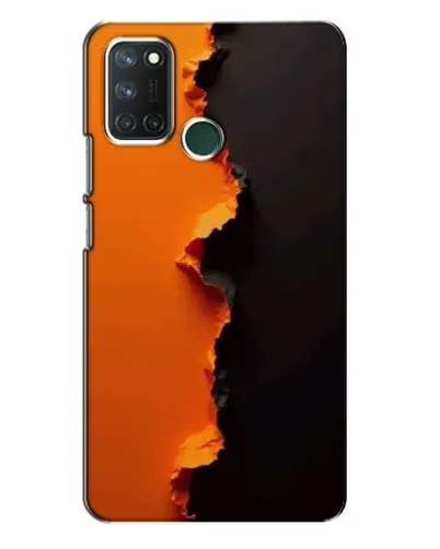 Чехол для Realme 7i с картинкой «Оранжевый разлом»