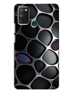 Чехол для Realme 7i с картинкой «Объемная темная решетка»