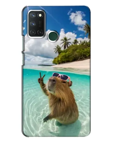 Чехол для Realme 7i с картинкой «Капибара на море» Чехол для Realme 7i с картинкой «Капибара на море»