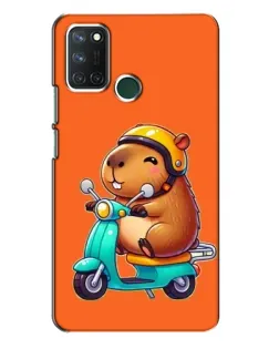 Чохол для Realme 7i з картинкою «Капібара на скутері»