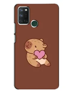 Чохол для Realme 7i з картинкою «Капібара з серцем»