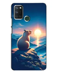 Чохол для Realme 7i з картинкою «Захід сонця з капібарою»