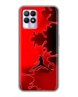 Чехол для Realme 8 Pro с картинкой «Jordan Red Smoke»