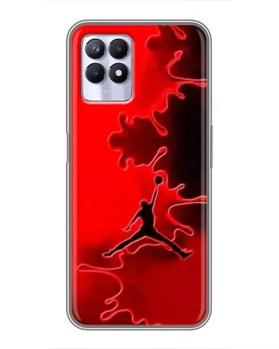 Чехол для Realme 8 Pro с картинкой «Jordan Red Smoke» Чехол для Realme 8 Pro с картинкой «Jordan Red Smoke»