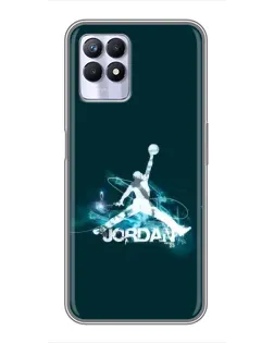 Чехол для Realme 8 Pro с картинкой «Jordan Blue Fire»