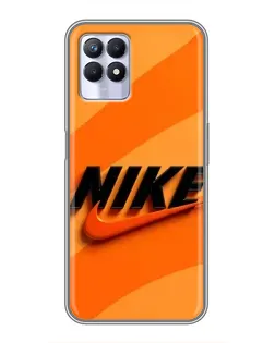 Чехол для Realme 8 Pro с картинкой «Оранжевый драйв Nike»