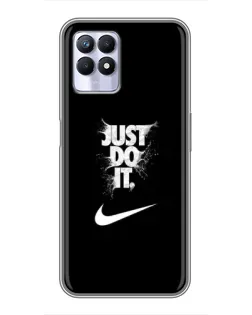 Чехол для Realme 8 Pro с картинкой «Текстовый принт Nike»