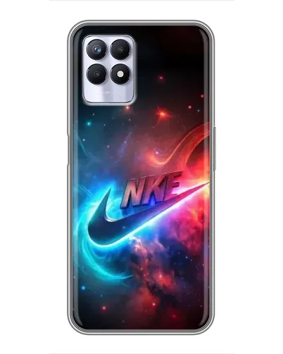 Чехол для Realme 8 Pro с картинкой «Огненный логотип Nike»