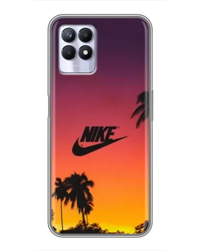 Чехол для Realme 8 Pro с картинкой «Nike на закате солнца»