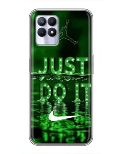Чехол для Realme 8 Pro с картинкой «Зеленый неоновый Nike»