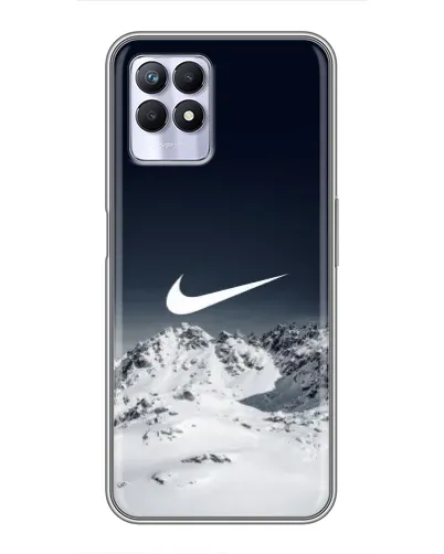 Чехол для Realme 8 Pro с картинкой «Nike — зимние горы»